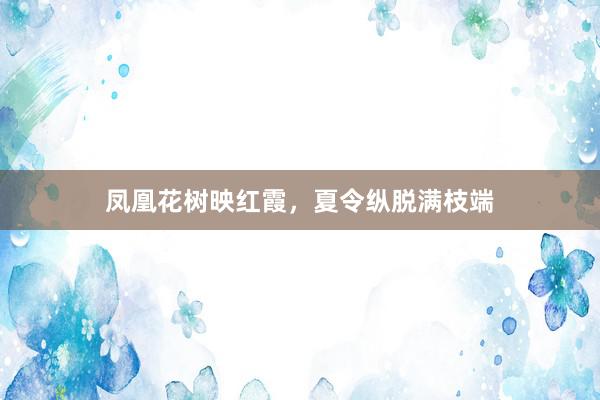 凤凰花树映红霞，夏令纵脱满枝端